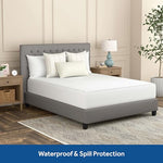 Sealy Complete Protection Waterproof Stain Protection Antimicrobial Soft Comfort Top PerfectGrip Stretch Sidewalls Machine Washable Fitted Mattress Protector, King Size, White