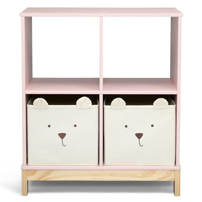 babyGap by Delta Children Brannan Bear Bookcase with Bins, Blush