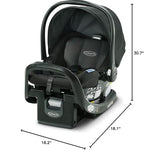 Graco SnugRide SnugFit Infant Car Seat with Simply Safe Adjust Harness System, Baby Car Seat with Anti Rebound Bar, Gotham