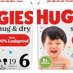 Huggies Snug & Dry Baby Diapers, Size 6 (35+ lbs), 19 Ct (Pack of 2)