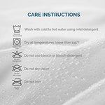 LUCID Premium Hypoallergenic 100% Waterproof Mattress Protector - Universal Fit, Cotton Terry Top, Full, White