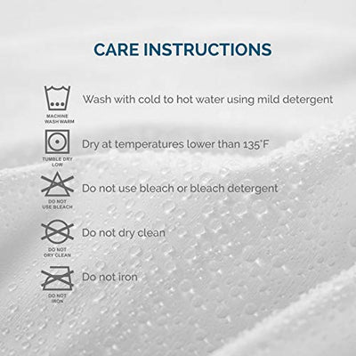 LUCID Premium Hypoallergenic 100% Waterproof Mattress Protector - Universal Fit, Cotton Terry Top, Full, White