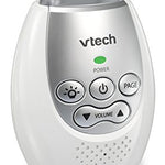 VTech Communications DM221 Audio Baby Monitor with up to 1,000 ft of Range, Vibrating Sound-Alert, Talk Back Intercom & Night Light Loop, White/Silver