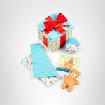 Melissa & Doug Wooden Surprise Gift Box Infant Toy (5 Pieces) Baby Toy Gift Set, Tactile Sensory Toy for Babies and Toddlers - FSC-Certified Materials
