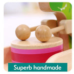 Baby Gift Wooden Toddler Pull Toy, Crocodile Drum Tapping Children's Toy, Baby dragging and Learning to Walk, Rope Traction Rope Crawling for Toddlers Ages 1+