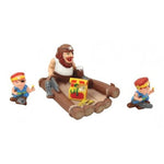 Playmaker Toys Rubber Baby Bath Animal Family Toy Sets (Priate)