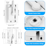 HIMOMO Window Sash Locks, 10 Pack Cam Action White Window Locks, Window Latches with Keeper Diecast, Sliding Window Parts, Replacement Sash Locks for Sliding Windows Double Hung Windows