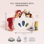 Le Toy Van - Wooden Groceries Toy Play Set & Wooden Scanner for Shopping Role Play | Supermarket Pretend Play Shop with Toy Food