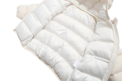YAGATA Toddler Baby Boys Girls Winter Jackets Coat Light Boy Coats Infant Bear Hoods Puffer Padded Jacket for Little Kids White 6-12M 80