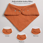 LILY O LAUREL Muslin baby bandana bibs for drooling and teething, 100% cotton, Baby bibs for boys and girls, Muslin Bibs, Drool Bibs – Pack of 8