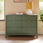 Babyletto Bondi Baby Dresser for Nursery - 6 Drawer Wooden Dresser for Kids Bedroom, Living Room, Hallway - GREENGUARD Gold Certified - Assembled Double Chest of Drawers for Boys & Girls, Forest Green