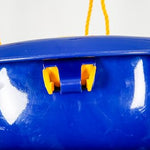 Gorilla Playsets 04-0032-B High Back Plastic Infant Swing with Yellow T bar & Rope, Blue with Yellow