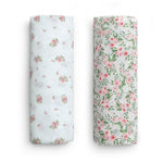 Delta Children Fitted Crib Sheets for Girls and Boys - Crib Sheet for Standard Crib and Toddler Mattresses - 28x52 Inch (Pack of 2), Pink Floral