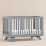 Babyletto Hudson 3-in-1 Convertible Baby Crib - GREENGUARD Gold Certified Convertible Crib to Toddler Bed & Daybed - Wooden Baby Bed with 4 Adjustable Mattress Heights - Strong & Easy Assembly - Grey