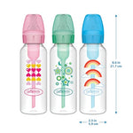 Dr. Brown's Anti-Colic Options+ Narrow Sippy Bottle Starter Kit, 8oz/250mL, with Level 3 Medium-Fast Flow Nipple and Soft 100% Silicone Sippy Spout, Blue, BPA Free, 6m+
