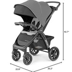 Chicco Bravo LE ClearTex Quick-Fold Stroller - Pewter | Grey