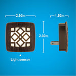GE Decorative LED Night Light, Plug-in, Dusk-to-Dawn Sensor, UL-Certified, Home Decor, Ideal for Bedroom, Nursery, Bathroom, Kitchen, Hallway, Oil Rubbed Bronze Diamond, 25436