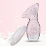 Manual Breast Pump with Wide 85mm Opening, Silicone Collection Bottle, Clear