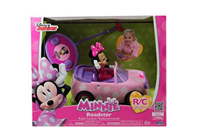 Disney Junior Minnie Mouse Roadster RC Car with Polka Dots, 27 MHz, Pink with White Polka Dots, Standard (97161)