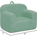 Delta Children Sherpa Cozee Chair - Foam Kids Chair for Ages 18 Months and Up, Sage