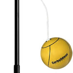 Garbuildman Tetherball Set with Ball & Rope for Outdoor Backyard, Adjustable Tether Ball Pole with Reinforced 5-Prong Base for Playground, Outside Ball Games Sports for Kids & Adults, Black