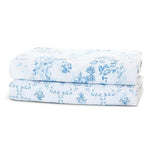 Delta Children Fitted Crib Sheets for Girls and Boys - 100% Organic Cotton Crib Sheet for Standard Crib and Toddler Mattresses - 28x52 Inch - GOTS Certified (Pack of 2), Blue Botanicals