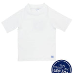 RUGGEDBUTTS® Baby/Toddler Boys White Short Sleeve Rash Guard - 12-18m