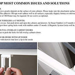 Vmaisi 12 Pack Cabinet Locks Child Safety Latches - Baby Proofing Cabinets Drawer Lock with Adhesive Easy Installation - No Drilling or Extra Screws (White)