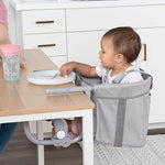 Regalo Easy Dinner Hook-On High Chair, Portable Clip-On Baby High Chair for Table, Foldable Travel High Chair with Storage Pocket, Rubber Grips to Protect Surfaces