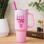 Silver Buffalo Care Bears Love-A-Lot Bear Mood Stainless Steel Tumbler with Handle and Straw, Fits in Standard Cup Holder, 40 Ounces