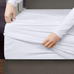 Utopia Bedding Premium Waterproof Mattress Protector Queen Size, Viscose Made from Bamboo Mattress Cover, Breathable, Fitted Style with Stretchable Pockets (White)