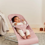 BabyBjörn Bouncer Bliss, Dusty Pink, Woven, Petal Quilt | 2-in-1 Adjustable Baby Bouncer Seat and Toddler Chair, Newborn to Toddler (8-29 lbs), 4 Positions, Lightweight & Portable