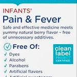 Mommy's Bliss Infants' Pain and Fever Reducer, Baby Acetaminophen, Dye Free, Delicious Mixed Berry Flavor, Ages 2+, 2 Fluid Ounces