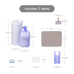 Ubbi Diaper Changing Value Gift Set, Includes White Diaper Pail, Absorbing Gels, Travel Changing Mat, Pail Waste Bags, On-the-Go Waste Sacks & Bag Dispenser, & Baby Wipes, Baby Registry Gift