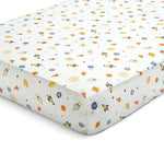 Delta Children Fitted Crib Sheets for Girls and Boys - Crib Sheet for Standard Crib and Toddler Mattresses - 28x52 Inch (Pack of 3), Space Exploration
