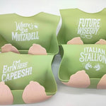 Teasin' Teethers Funny Italian Silicone Baby Bib with Pocket Food Catcher for Toddlers & Infants Funny Baby Bib Gift
