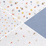 Delta Children 100% Cotton Flannel Baby Receiving Blankets for Girls and Boys – 30x30 Inches (Pack of 4), Space Exploration