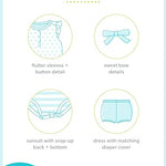 Simple Joys by Carter's Baby Girls' 3-Pack Romper, Sunsuit, and Dress