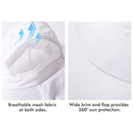pureborn Baby Boy Girl Sun Hat UPF 50+ Flap Bucket Hat Swim Cap Beach Hat for Infant Boy Girl 0-3 Months White