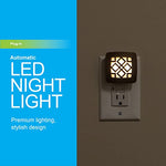 GE Decorative LED Night Light, Plug-in, Dusk-to-Dawn Sensor, UL-Certified, Home Decor, Ideal for Bedroom, Nursery, Bathroom, Kitchen, Hallway, Oil Rubbed Bronze Diamond, 25436