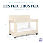 Baby Delight Lunaire Full Size Crib & Playard | Breathable Mesh Baby Crib | Tool-Free Assembly Baby Bed | 100% GOTS Certified Organic Cotton Fabric | Organic Oat