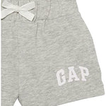 GAP Baby Girls Logo Shorts, Light Heather Grey B08, 3-6 Months US