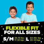 Ninjamas Boys Bedwetting Nighttime Underwear, Size S/M (38-70 lbs), 44 Count, Overnight Protection, Ultra Absorbent, Hypoallergenic