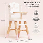 Le Toy Van - Educational Wooden Toy Role Play Beautiful Doll High Chair | Girls Pretend Play Toy Pram Playset - for Ages 3+ (TV601)
