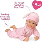 Corolle Bébé Calin Charming Pastel Baby Doll - 12" Soft Body Doll with Pink Outfit, Sleeping Eyes Open and Close, Vanilla-Scented, for Kids Ages 18 Months and up