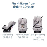 Maxi-Cosi Pria Max 3-in-1 Convertible Car Seat, Infant to Toddler Car Seat, ClipQuick Magnetic Chest Clip, Quick-Install Latch, Machine-Washable Cover, 5-100 lbs, Oyster Shell