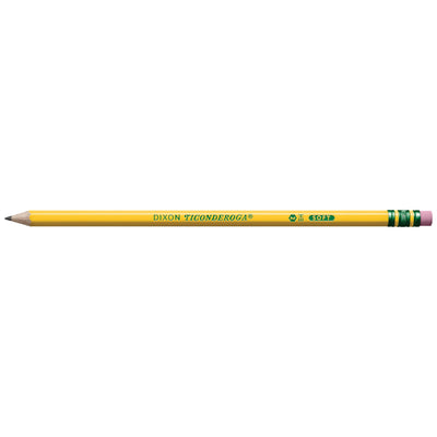 Ticonderoga Wood-Cased Pencils, Pre-Sharpened, 2 HB Soft, Yellow, 72 Count