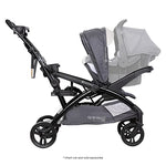 Baby Trend Sit N' Stand Tandem Double Stroller 2.0 DLX with 5 Point Safety Harness, Shaded Canopy, 2 Cup Holders, and Ample Storage Space, Magnolia