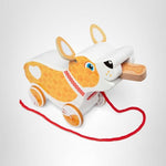 Melissa & Doug Feed, Walk & Poo Pup Wooden Preschool Pull Toy Play Set Ages 3+ - FSC Certified