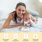 iAOVUEBY Baby Gift Set, Baby Shower Gifts for Girls Boys, Bear New Baby Gift Basket Include Newborn Rattle Blanket Wooden Keepsake Milestone Cute Bibs Socks Greeting Card, Baby Gift Essentials Stuff